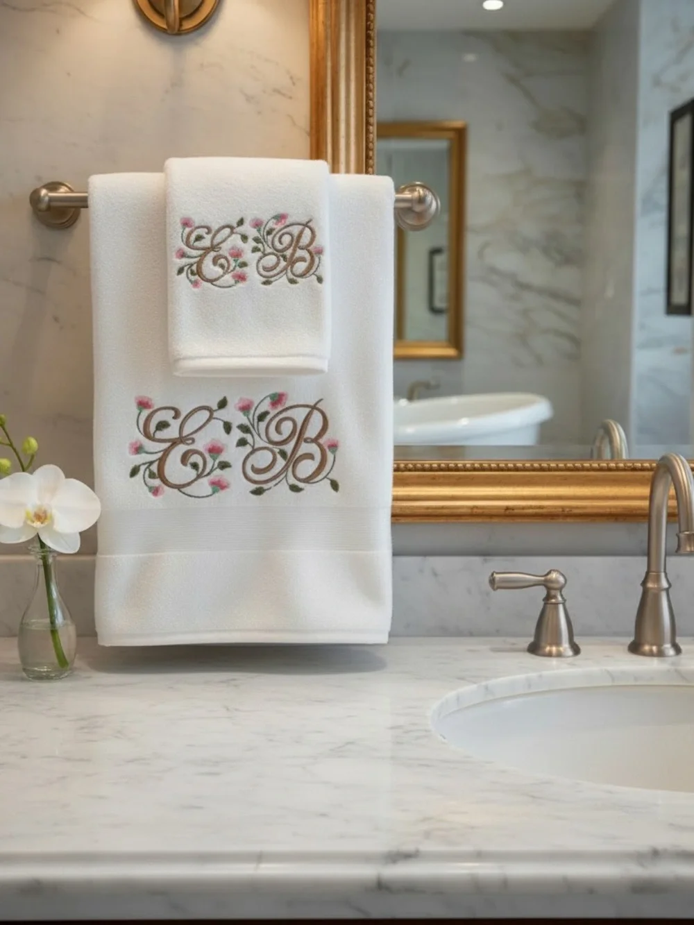 Bath Personalized Embroidered Luxurious Bath Towel Monogrammed New